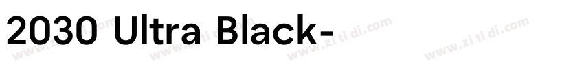 2030 Ultra Black字体转换